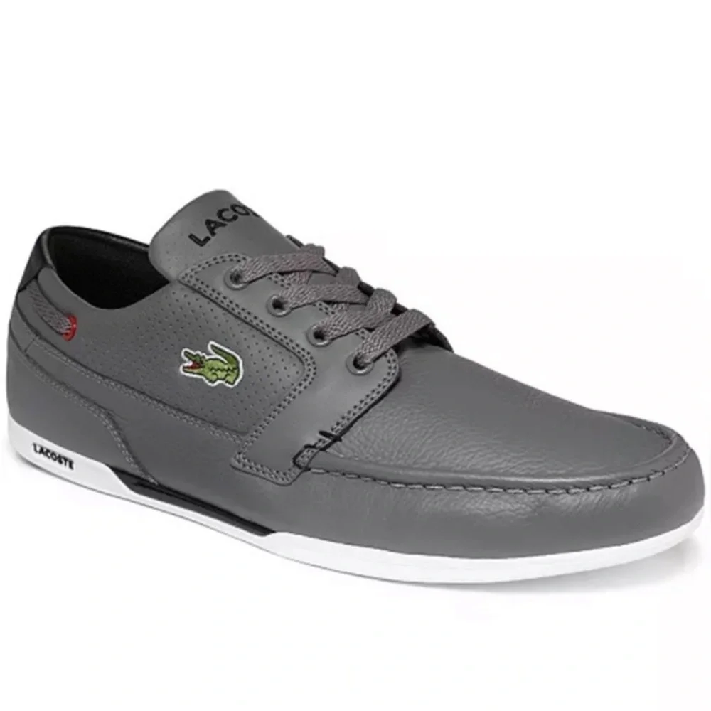 Lacoste Dreyfus leather boat shoe sneaker. Size 8.5.